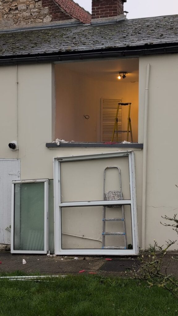 Démontage de l'ancienne fenêtre