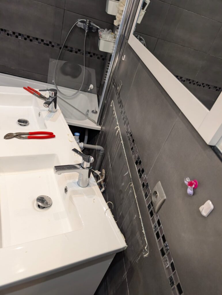 rénovation de salle de bain suite à un sinistre fuite à Béthune